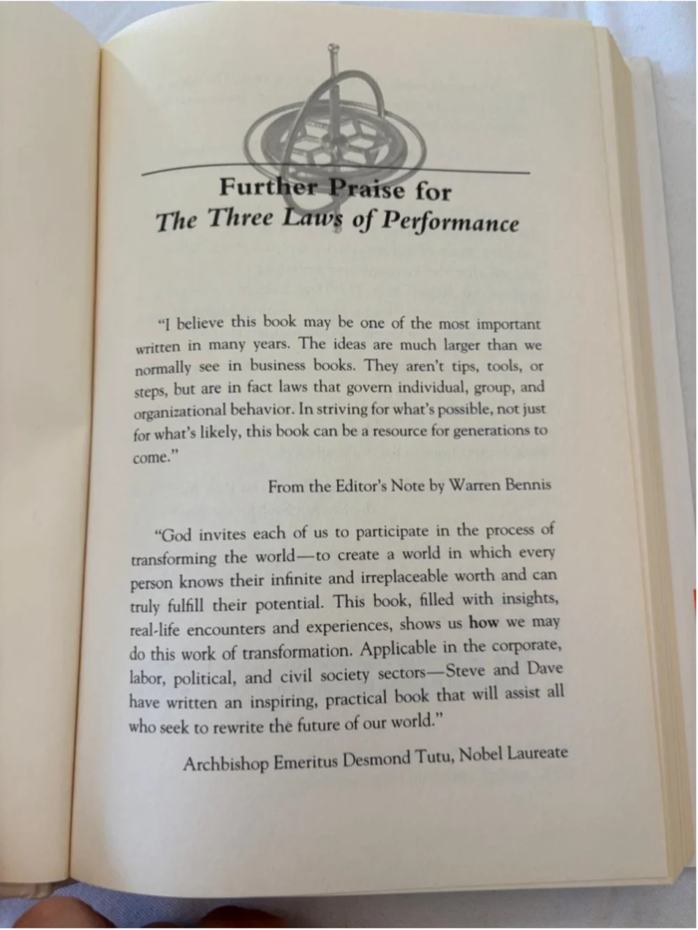 The Three Laws of Performance Book by Steve Zaffron & Dave Logan #E99